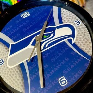 Championship Time! Seattle      Seahawks Wall Clock